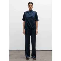 Ahlvar Gallery T-Shirts*Lima silkesatin t-shirt Blå