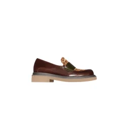 Chie Mihara Loafers*Loafers med dyreprint i lak-look Brun