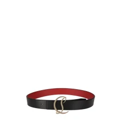 Christian Louboutin Bælter*Logo Bælte med CL Stil Sort