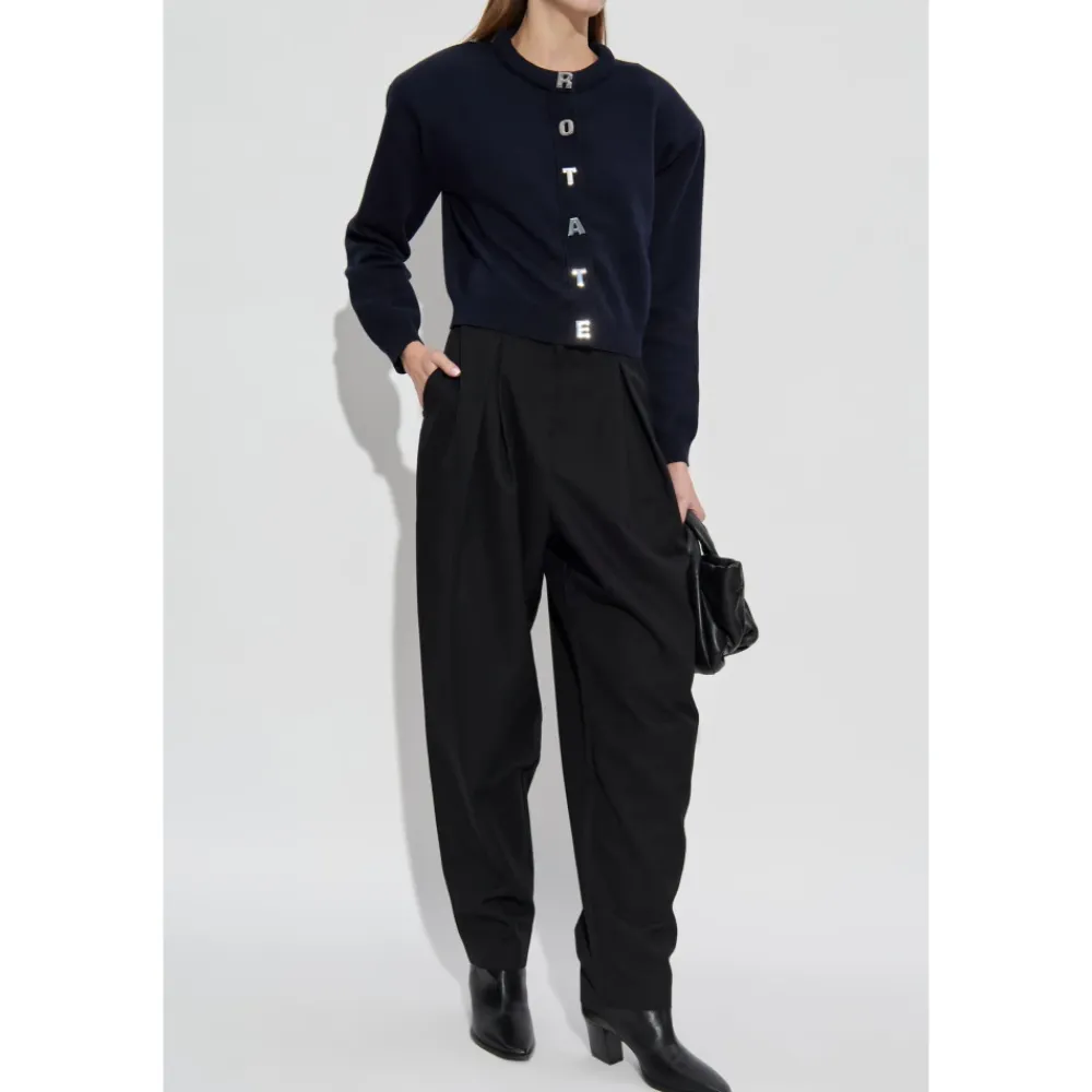 ROTATE Birger Christensen Striktrøjer & Sweatere*Logo Cardigan Blå