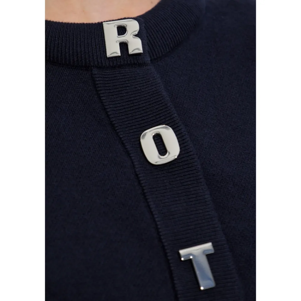 ROTATE Birger Christensen Striktrøjer & Sweatere*Logo Cardigan Blå