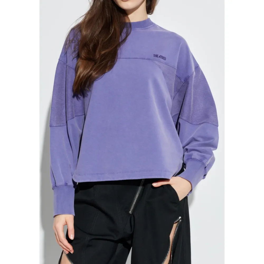 The Attico Sweatshirts*Logo Sweatshirt Lilla