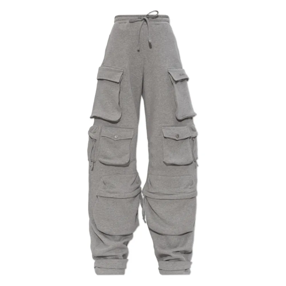 The Attico Bukser*Logo Trousers Grå