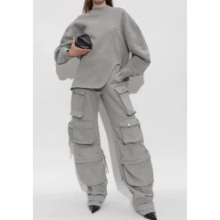 The Attico Bukser*Logo Trousers Grå