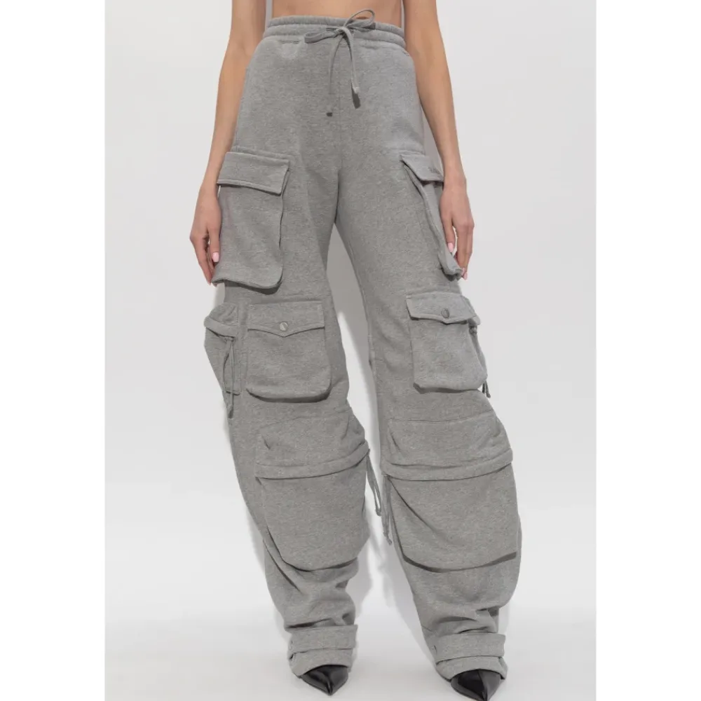 The Attico Bukser*Logo Trousers Grå