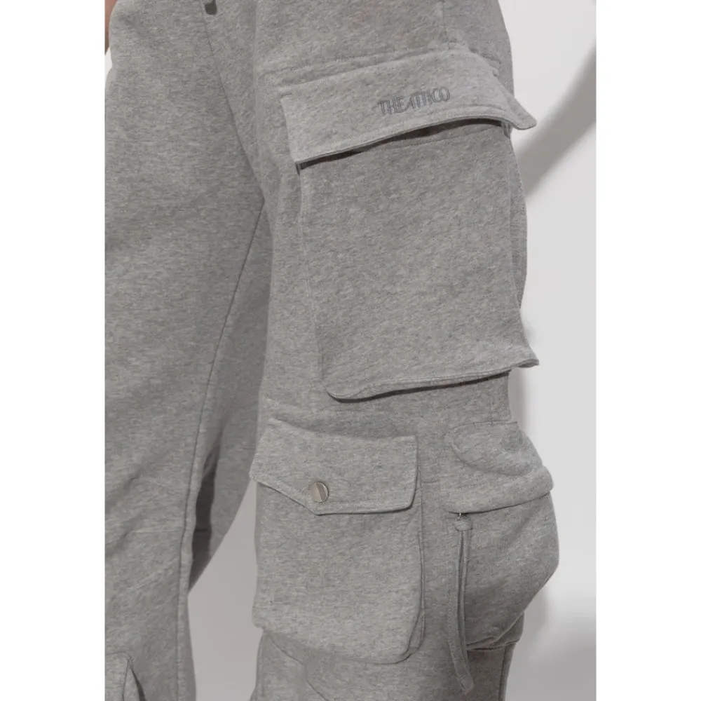 The Attico Bukser*Logo Trousers Grå