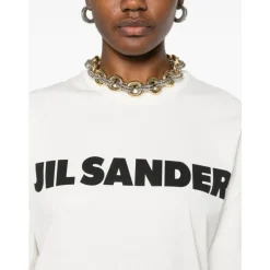 Jil Sander T-Shirts*Logo T-Shirt Hvid