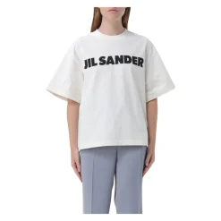 Jil Sander T-Shirts*Logo T-shirt til afslappet brug Beige