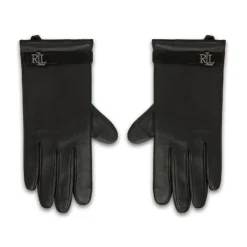 Ralph Lauren Handsker*Logo-prægede læderhandsker Sort