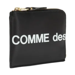 Comme des Garçons Punge & Kortholder*Logo-printet Pung med Lynlås Sort