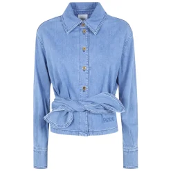 Patou Bluser & Skjorter*Long Sleeves Knot Shirt Blå