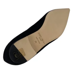 Jimmy Choo Ballerina Sko*Love Flat Suede Ballerina Sko Sort