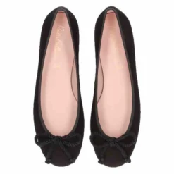 Pretty Ballerinas Ballerina Sko*Low Cut Rosario Suede Ballerinaer Sort