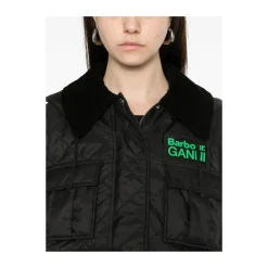 Barbour Frakker*LQU1890 Peplum Longline Quilted Jacket Sort