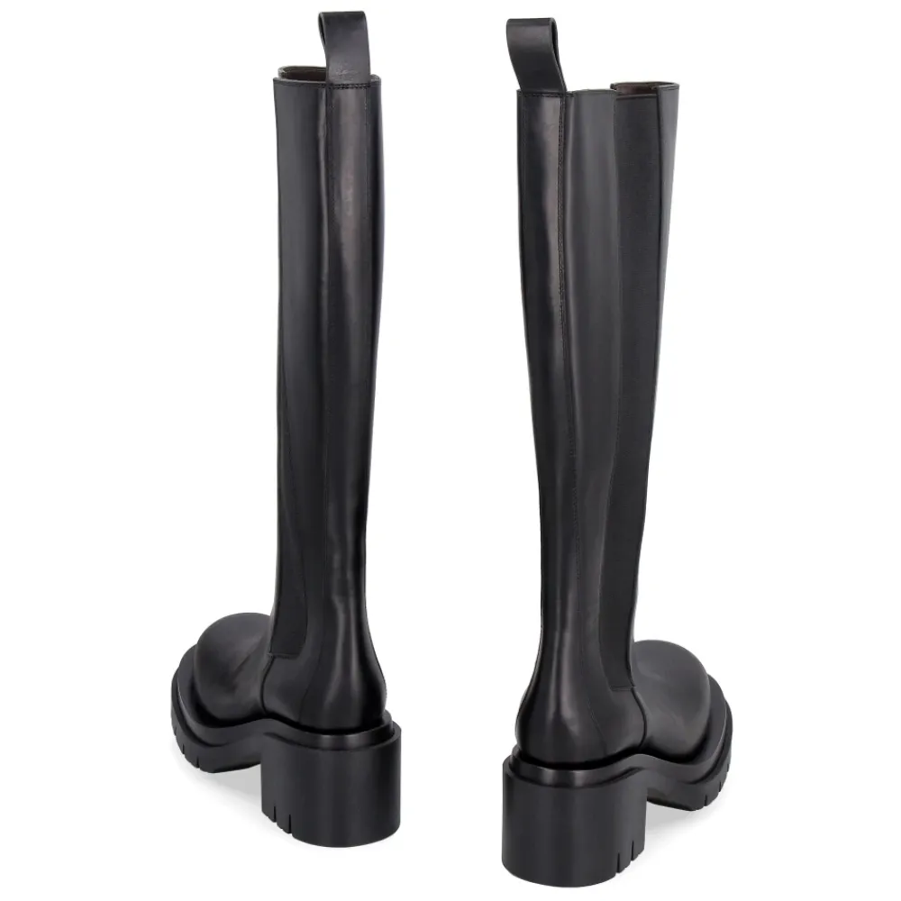 Bottega Veneta Chelsea Boots*Lug Læderstøvler Sort