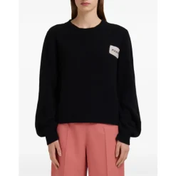 Marni Striktrøjer & Sweatere*Luksuriøs Cashmere Sweater AW25 Sort