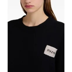 Marni Striktrøjer & Sweatere*Luksuriøs Cashmere Sweater AW25 Sort