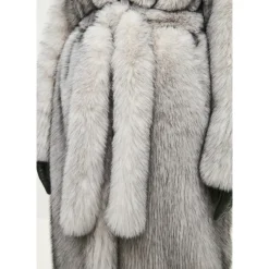 Cesare Gaspari Frakker*Luksuriøs Faux Fur Frakke Natalie - Grå