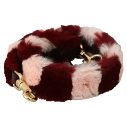 Dolce & Gabbana Tilbehør Til Tasker*Luksus Bordeaux Pink Pels Skulderrem Multifarvet