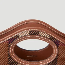 Burberry Håndtasker*Luksus Check Mini Skuldertaske Brun