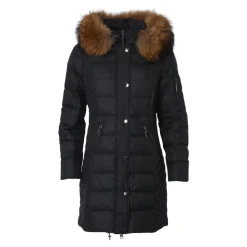 Danwear Frakker*Luksus Dunjakke med Vaskebjørnspels Sort