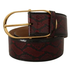 Dolce & Gabbana Bælter*Luksus Python Læderbælte Rød