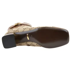 Gucci Støvler*Lynlås spænde dames ankelstøvle Beige