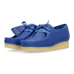 Clarks Snøresko*Lyse Læder Wallabee Lifestyle Sko Blå