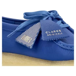 Clarks Snøresko*Lyse Læder Wallabee Lifestyle Sko Blå
