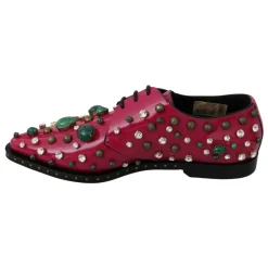 Dolce & Gabbana Snøresko*Lyserøde Krystal Læderkjole Brogue Sko Pink