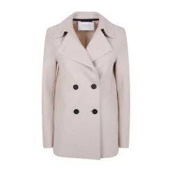Harris Wharf London Frakker*Mandel Uld Dobbelt-Brysket Frakke Beige