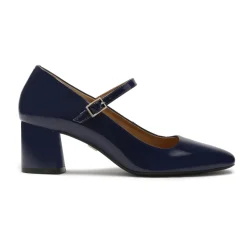 Kazar Pumps*Marine lakerede pumps med lav hæl Blå