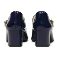 Kazar Pumps*Marine lakerede pumps med lav hæl Blå