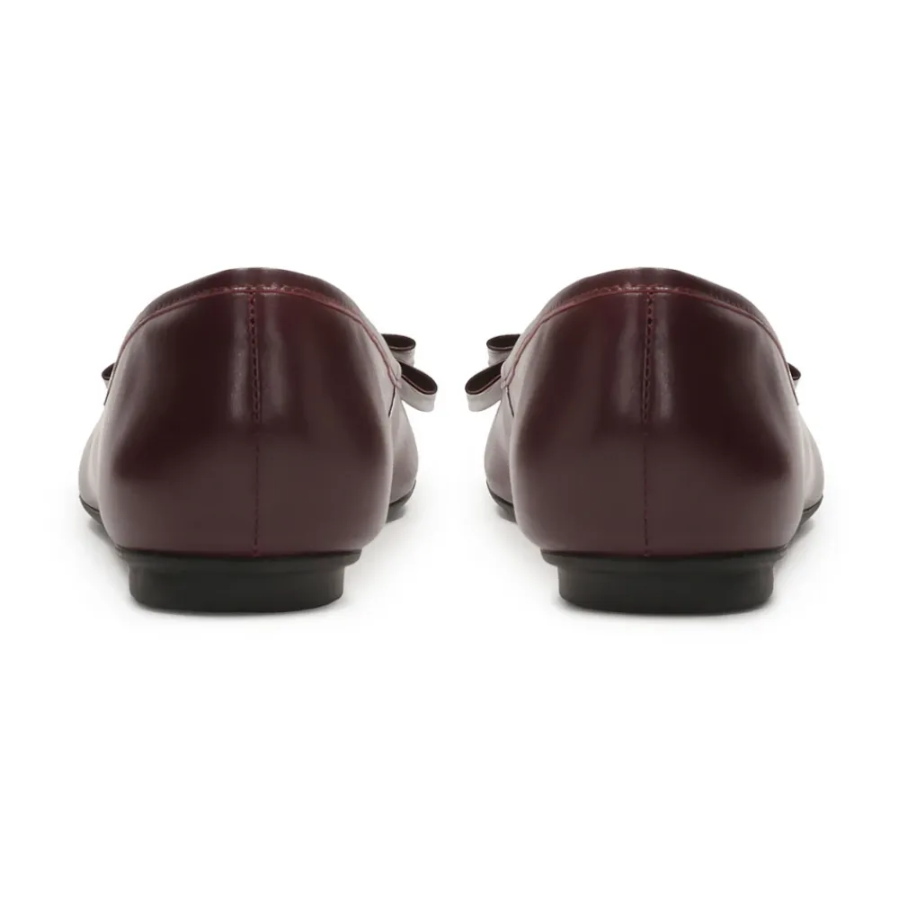 Kazar Ballerina Sko*Maroon ballerinaer med en sløjfe Brun