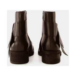 Acne Studios Støvler*Marron Læder Støvler med Firkantet Snude Brun