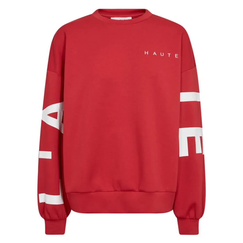 Haute L'Amitié Sweatshirts*Maxi Split Logo Sweatshirt Rød