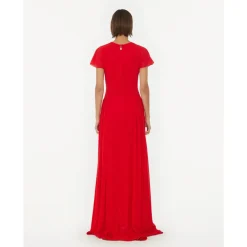 ROTATE Birger Christensen Kjoler*Maxi V-Neck Kjole Rød