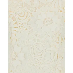 ROTATE Birger Christensen Kjoler*Maxikjole med slids bagpå og blondedetaljer Hvid