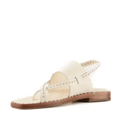 ASH Sandaler*Medina Studded Leather Slingback Sandals Beige