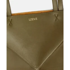 Loewe Indkøbstasker*Medium Puzzle Fold Tote Grøn