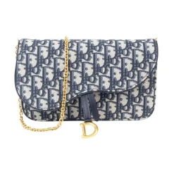 Dior Skuldertasker*Medium Saddle Pouch med Kæde Multifarvet
