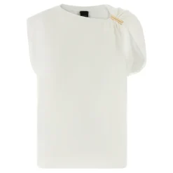 PINKO T-Shirts*Melody Supima Cotton Stretch Top Hvid