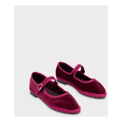 Flabelus Ballerina Sko*Mercedita Velvet Mary Jane Brun