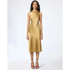 Nina Ricci Kjoler*Mermaid Midi Dress With Open Back Gul