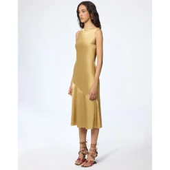 Nina Ricci Kjoler*Mermaid Midi Dress With Open Back Gul