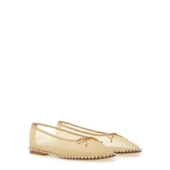 Alexander Wang Ballerina Sko*Mesh Ballerina Sko med Pyntet Kant Beige