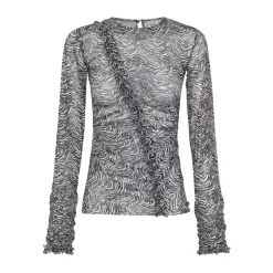 One Teaspoon Bluser & Skjorter*Mesh Bluse Med Flæse Multifarvet