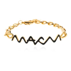 Marni Smykker*Messing armbånd med logo Gul