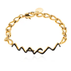 Marni Smykker*Messing armbånd med logo Gul
