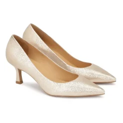 Kazar Pumps*Metallic læder bryllupspumps Gul